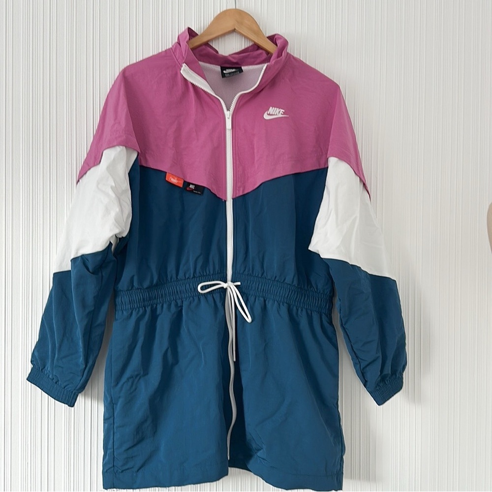 Nike Icon Clash Windbreaker/ Track Jacket/Tie-Waist/Hooded/Long Length/ - Picture 6 of 12